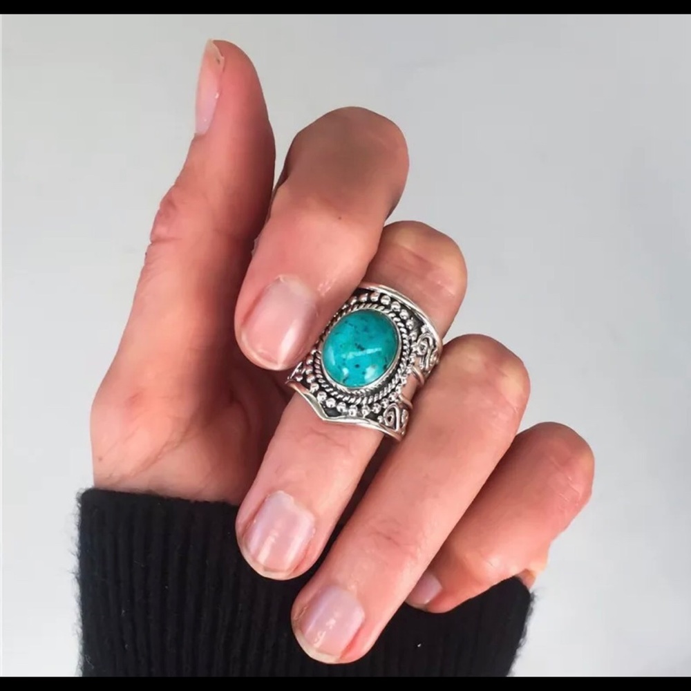 FABULOUS Turquoise Sterling Ring - Picture 3 of 4